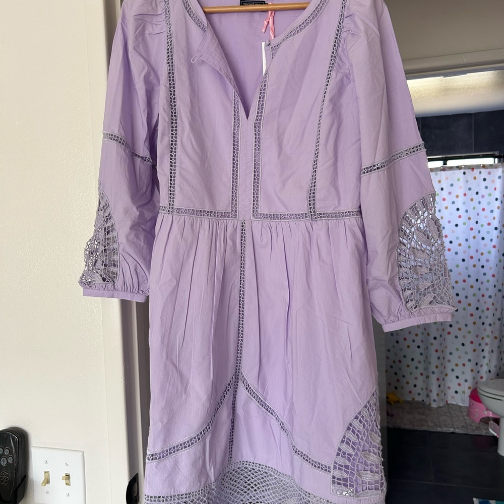 Vineyard Vines Open Stitch Long Sleeve Dress